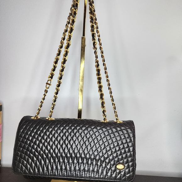 Bally Handbags - BALLY authentic vintage quilted leather two way shoulder crossbody